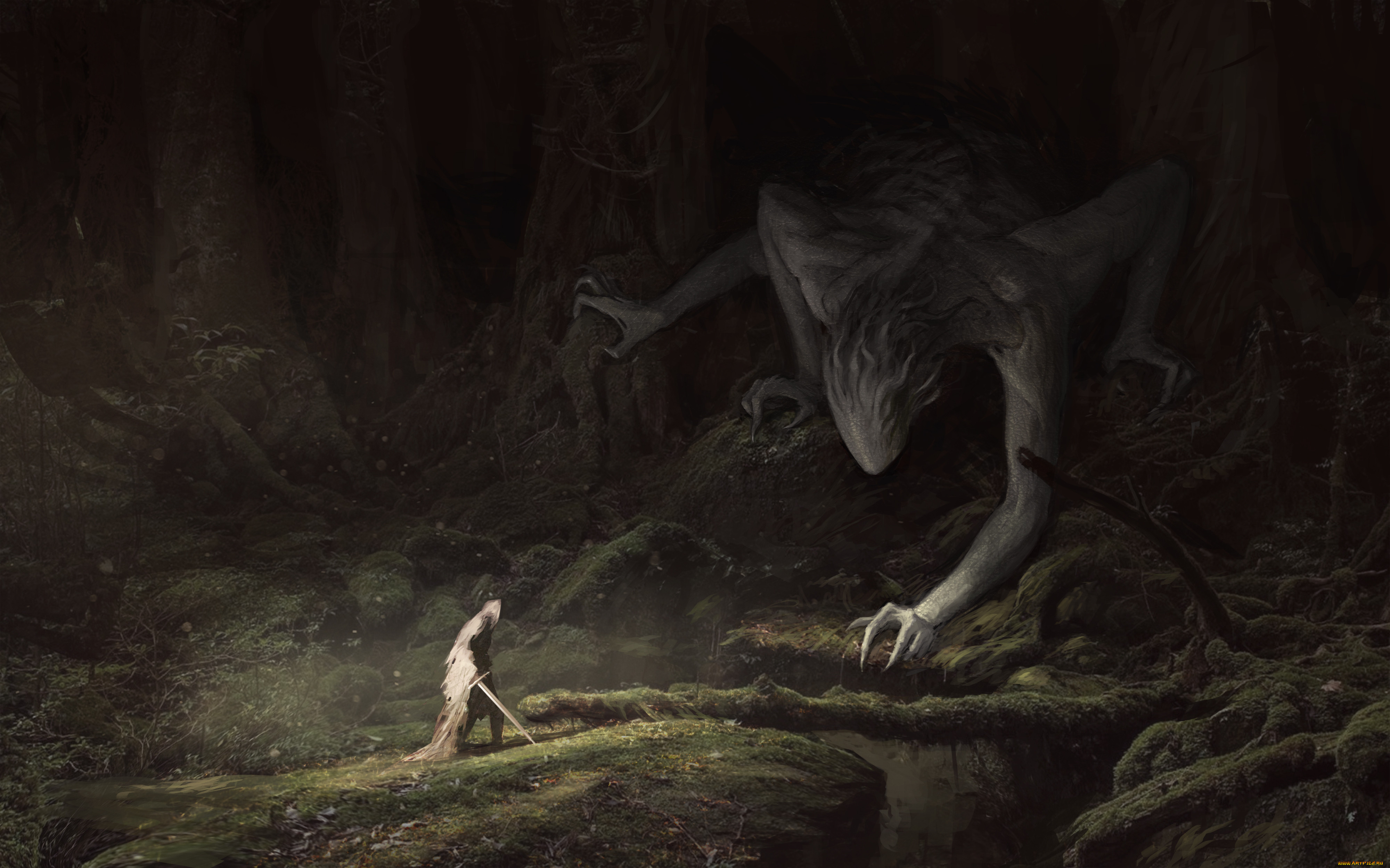 Зов лесного кошмара. Темные Мифические существа. Мистические существа в лесу.